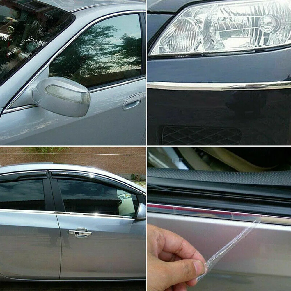 

Silver Trim Strip Window Body Car Door Edge Chrome-plated ABS Decoration