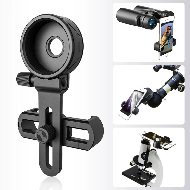 Adaptador para teléfono móvil inteligente, telescopio ajustable, microscopio, soporte de montaje para telescopio