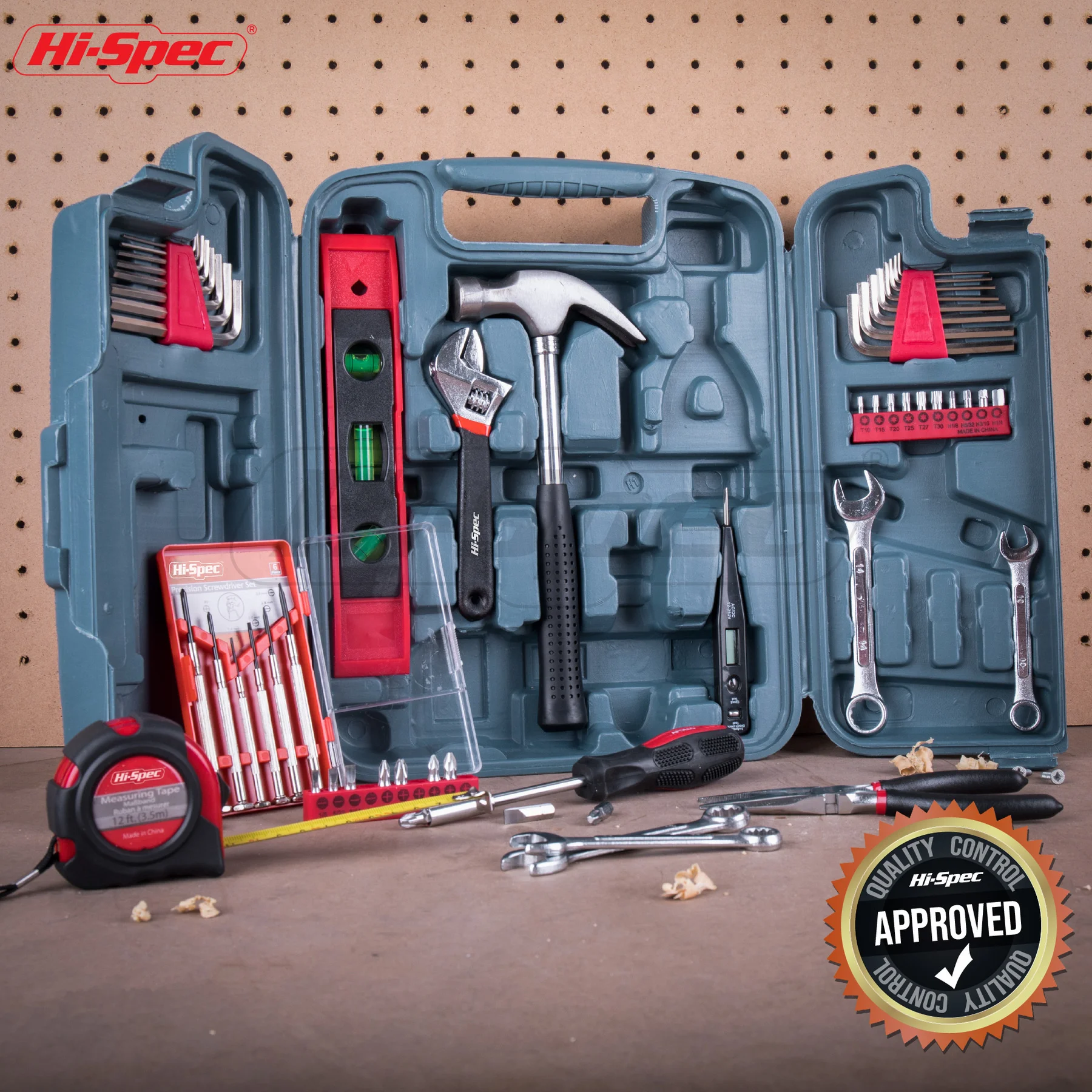 

Hi-Spec 53pc Hand Repair Tool Set General Household DIY Tool Kit Screwdriver Hammer Pliers Wrench Hand Tools in Tool Box Case