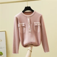 winter clothes women sweater autumn korean style button jumpers long sleeve top knitted pullover woman sweaters pull femme hiver