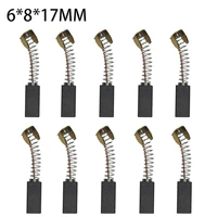 10pcs motor carbon brush 6817mm power tool graphite brushes for electric motors tool spare parts replacement