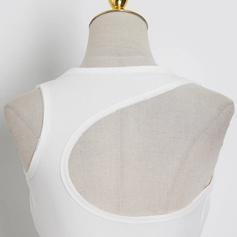 

Sexy Cut Out Women Beach Top Sleeveless Fashion Hollow Out 2020 New Summer Tank Top Off Shoulder Streetwear Camis