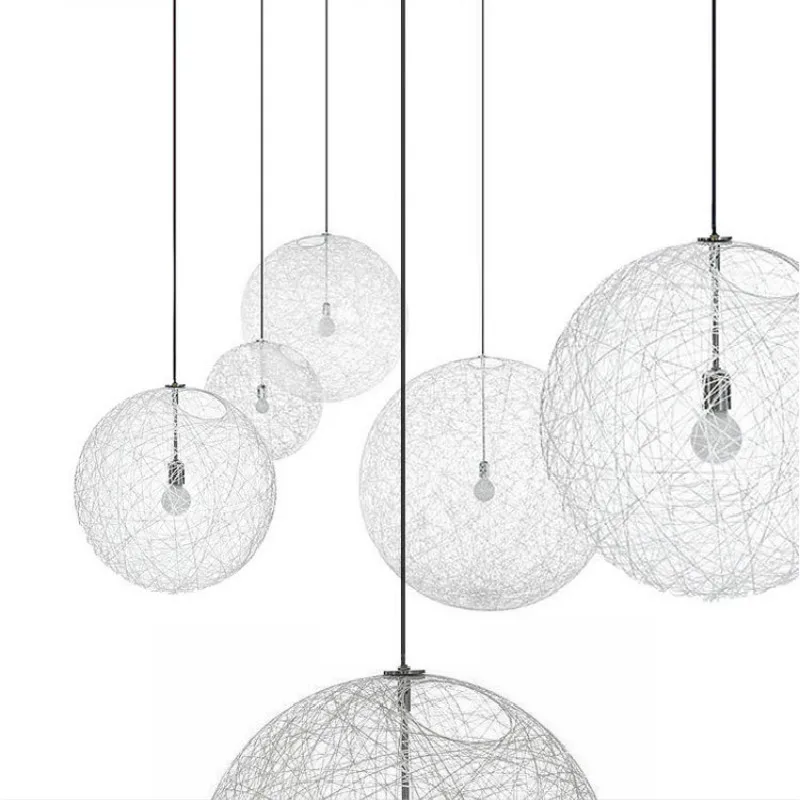 Подвесные лампы в форме гнезда с пеньковым шариком декоративные светильники для