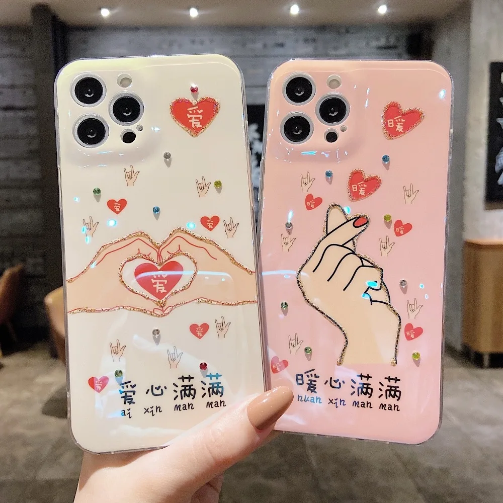 Мягкий силиконовый чехол sumkeymi с милым сердцем Blu ray для телефона iphone 12 11 Pro Max 8 7 Plus XS