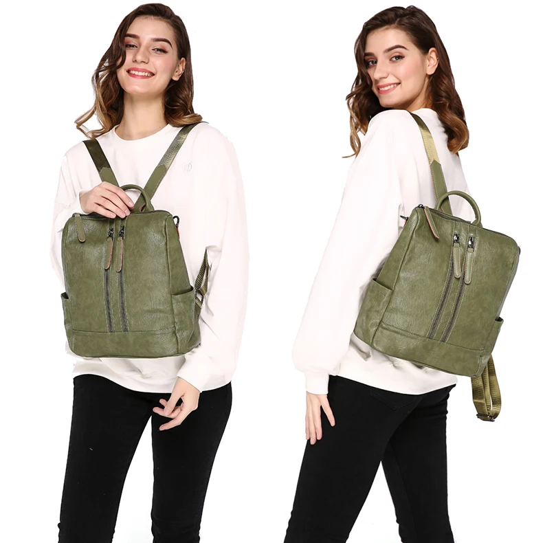 Женский рюкзак mochila feminina, повседневный многофункциональный женский кожаный рюкзак, женская сумка через плечо, сумка для путешествий