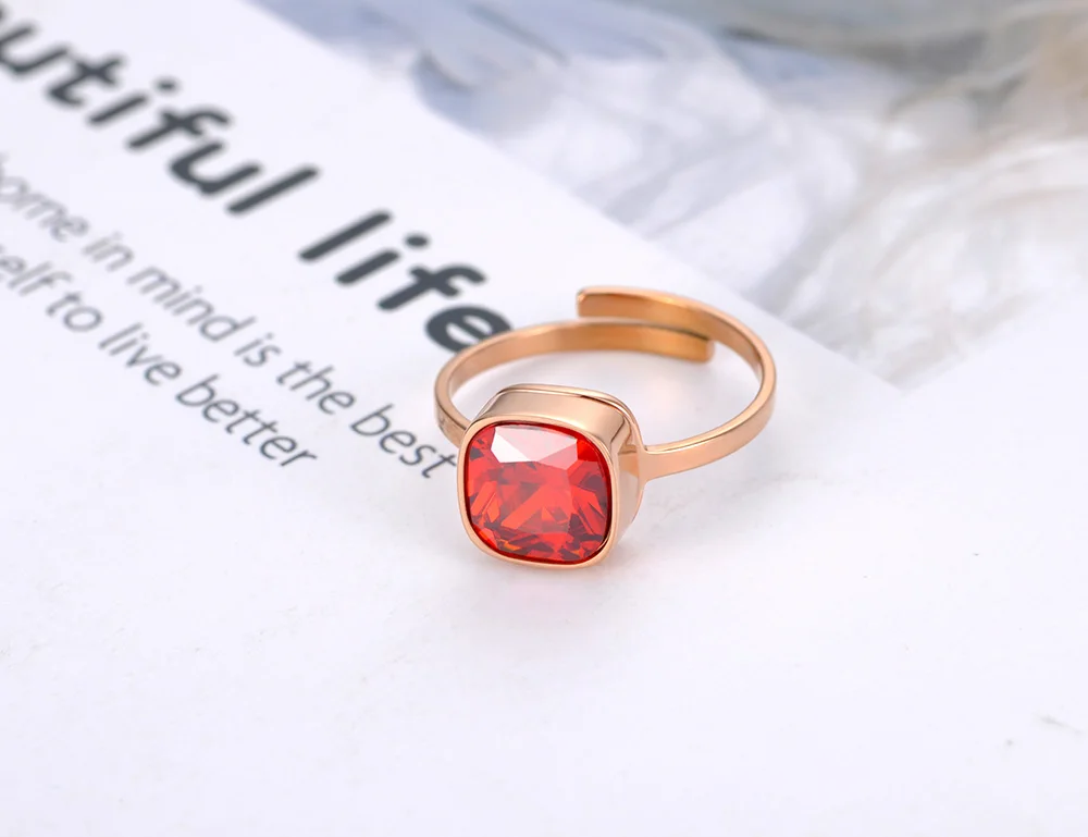 Кольцо Lokaer из нержавеющей титановой стали с блестящим дизайном обручальное