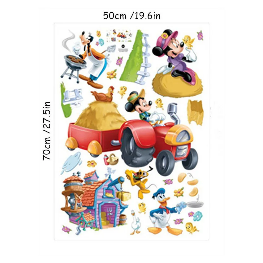DM57-0196 Mickey Новые Аниме игры наклейки на стену супер забавные Марио 3d Виниловые наклейки детская комната детская декорация мультфильм обои 70*50 см - Цвет: DM57-0196 Mickey