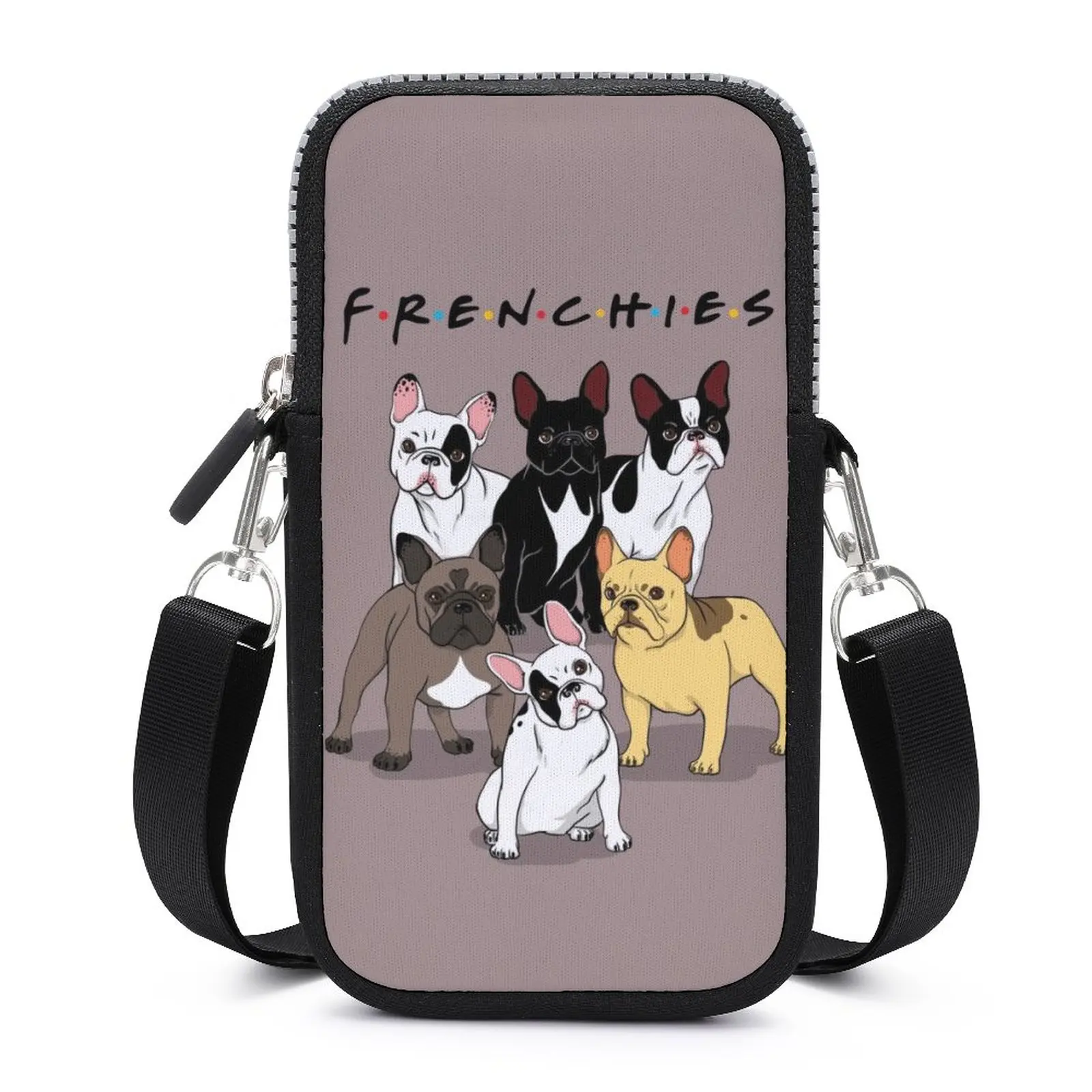 

FRENCHIES Shoulder Bag French Bulldog Student Gift Mobile Phone Bag Stylish Shopping Purse