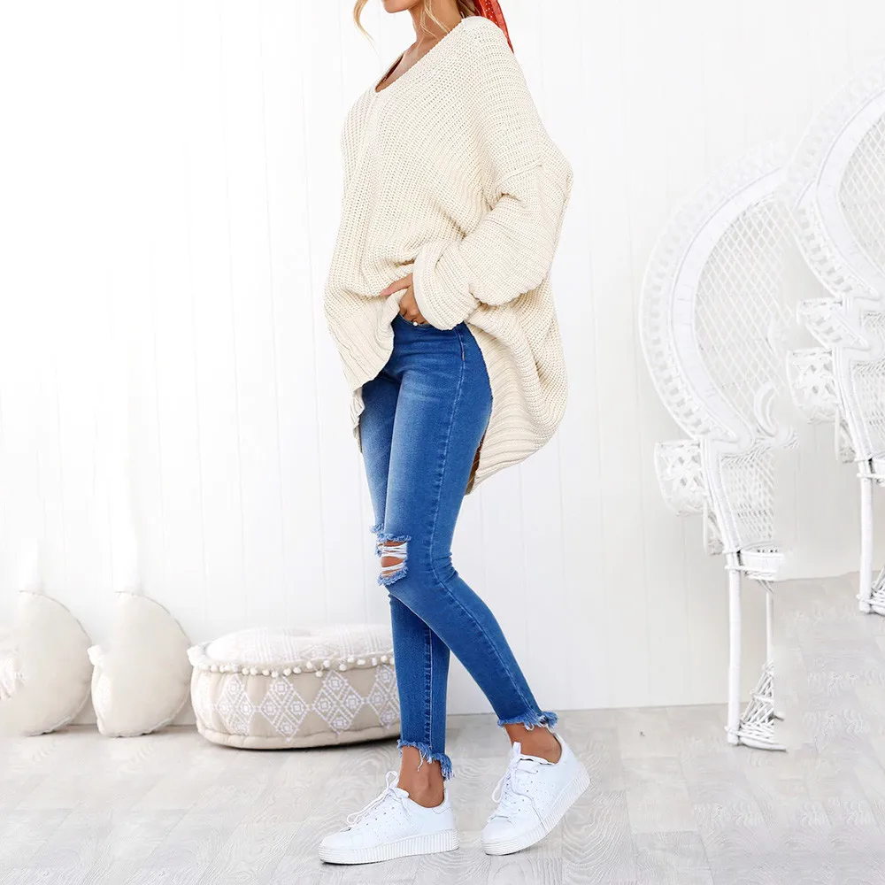 Пуловер с вырезом лодочкой Женский вязаный свитер женский длинный рукав