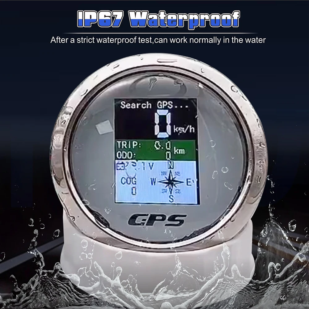 Водонепроницаемый одометр с TFT экраном 85 мм GPS Спидометр Регулируемый Trip ODO COG