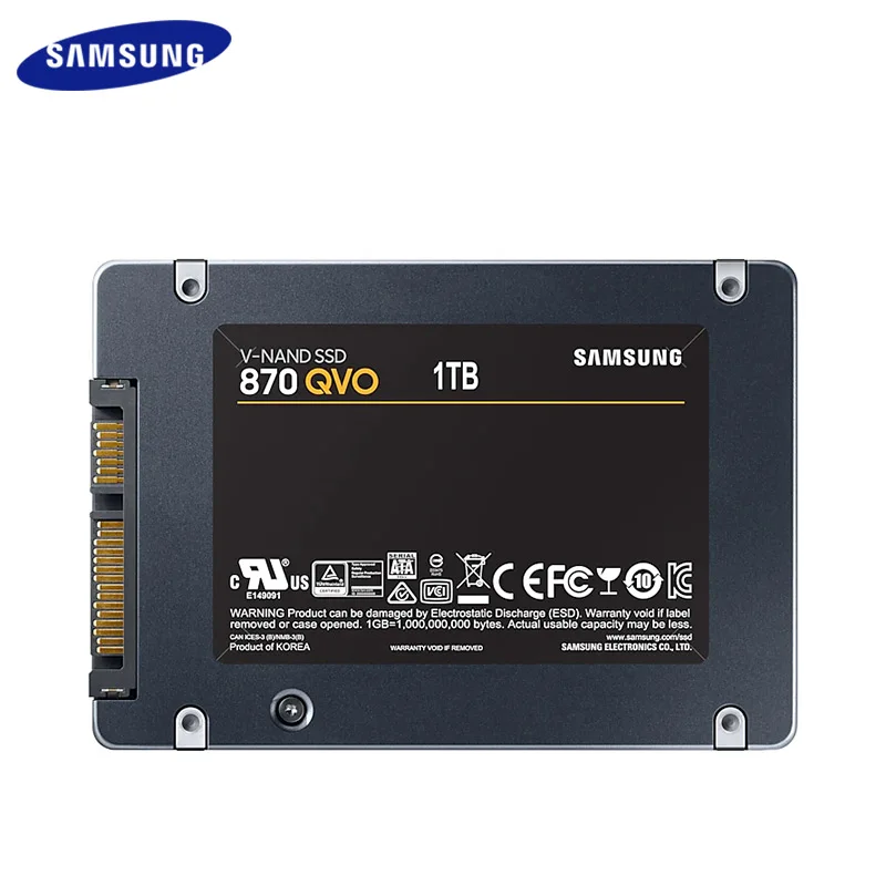 Samsung 4ТБ SSD 2,5 дюйма 2ТБ твердотельный накопитель 1ТБ 870 QVO SATA III оригинальный внутренний жесткий диск QLC SATA3 для ноутбука и настольного компьютера.