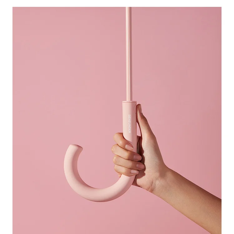 Miglior Simpatico Manico Lungo Ombrello Rosa Pioggia Donna Antivento Grande Protezione Antipioggia Ombrello Trasparente Designer Unbrelle Sombrilla Rain Gear