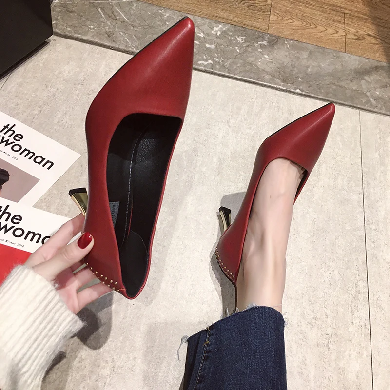 Лидер продаж женские туфли лодочки сезон весна осень свадебные на высоком