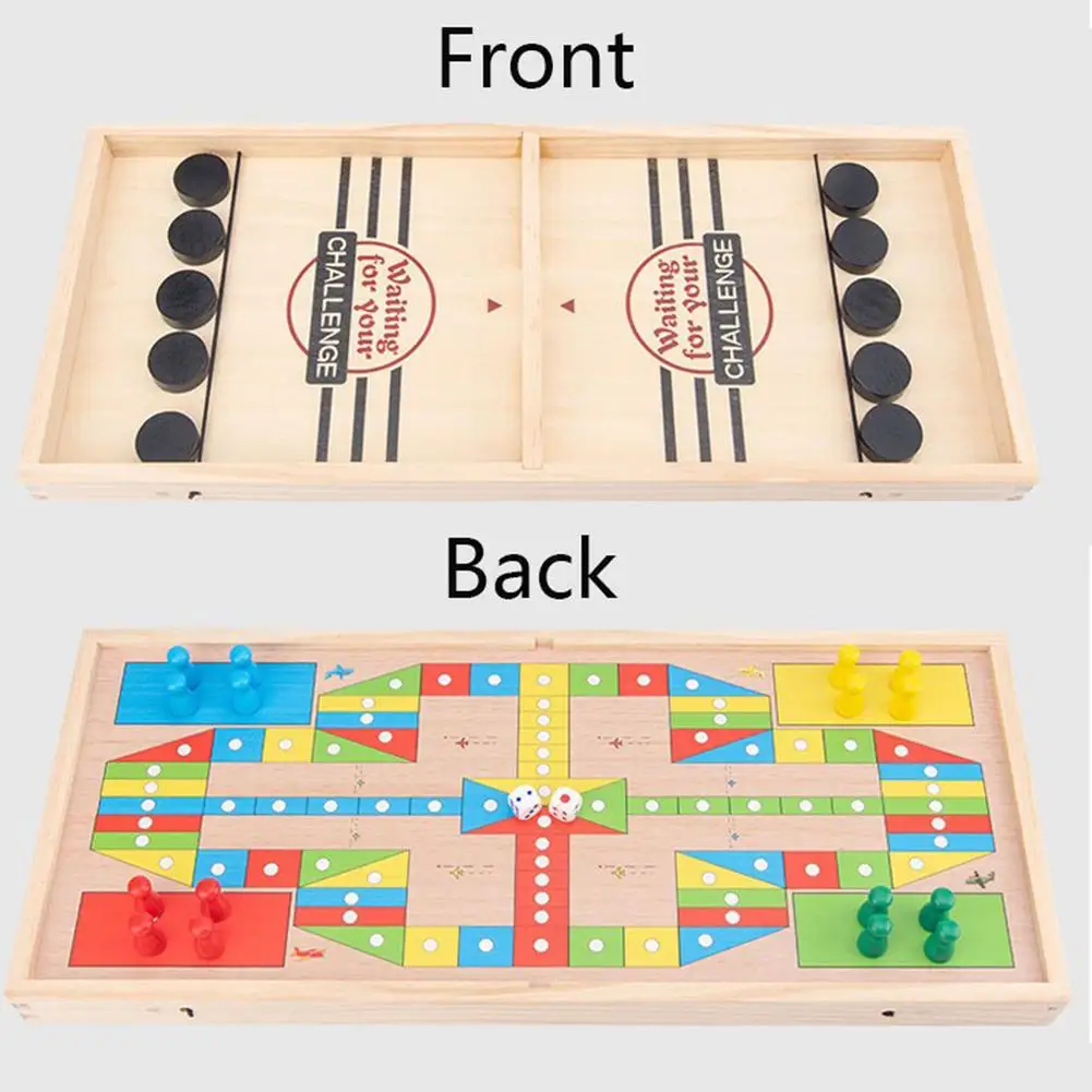 

Football Table Games Hockey Fast Sling Puck Board Game Party Toy For Children Wooden Flying Chess Parent-child Interactive Toy