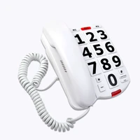 amplified landline phone corded desk telephone with large buttons loud ringer speed dial memory for hearing impaired seniors