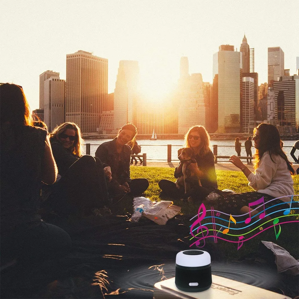 Портативный мини беспроводной стерео Bluetooth динамик со светодиодный светильник с