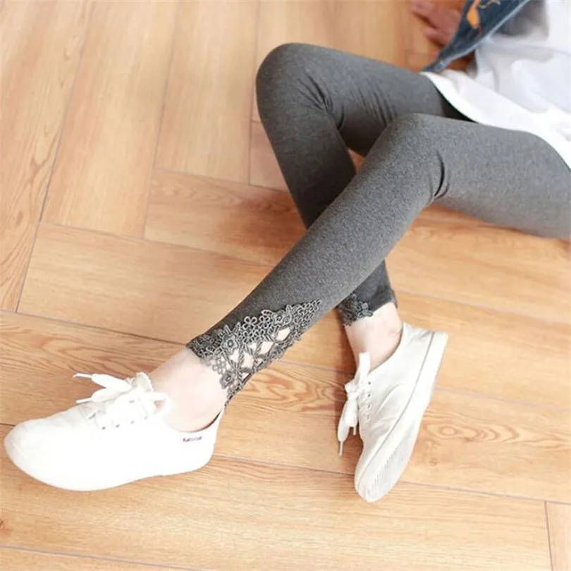 Женские облегающие леггинсы для фитнеса INDJXND хлопковые трикотажные с ажурным