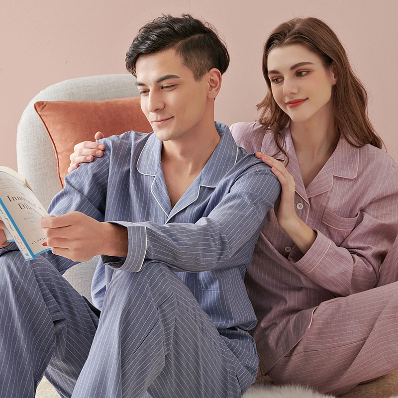 

2021 New home designer pyjamas women for men and women with long sleeves