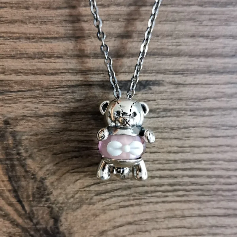 Новинка бусина медведь бусины шармы с подлинным 925 пробы серебро подходит к