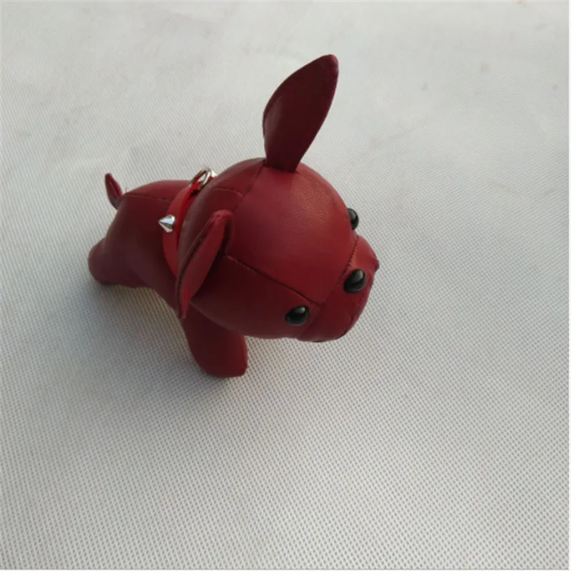 5 видов цветов Pu кожаный большой размер брелок с бульдогом кольцо для ключей