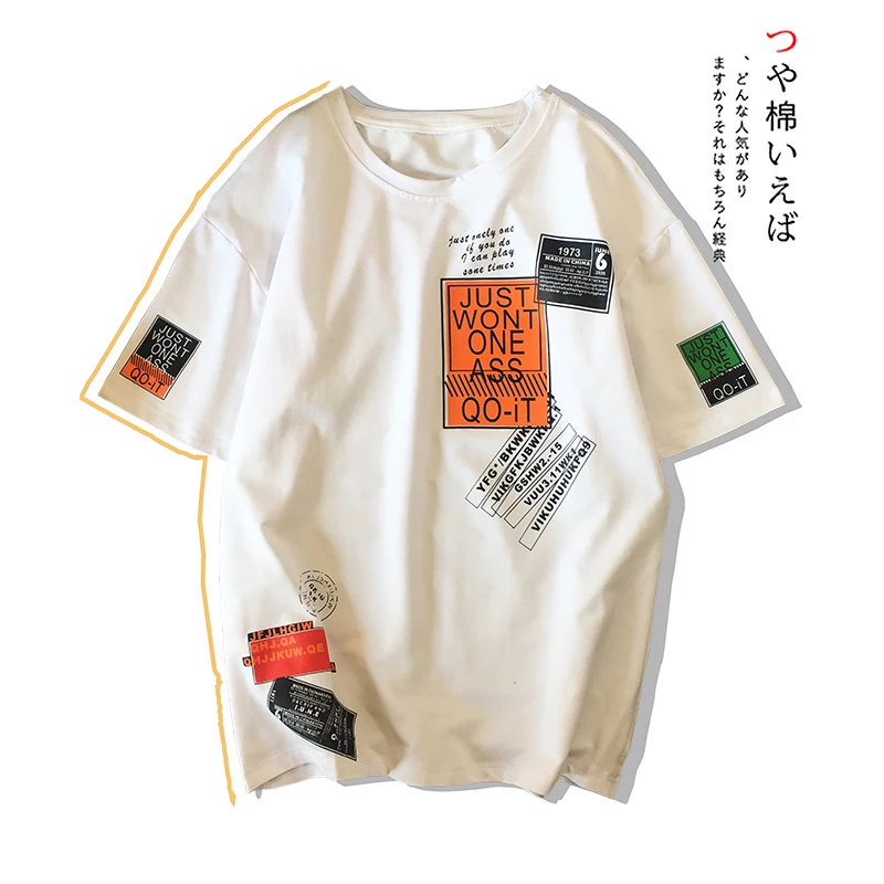 

Short Sleeve T Shirt Men 2021 Summer High Quality Tshirt Couples Top Tees Hip Hop Tshirt Streetwear Tops Cotton Harajuku T-Shirt