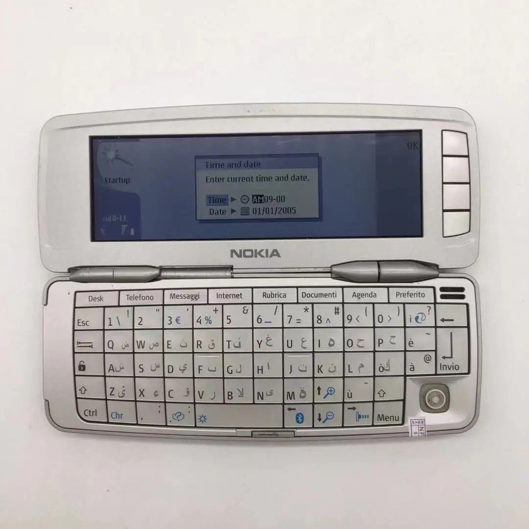 nokia 9300 refurbished original unlocked flip gsm mobile phone symbian 7 0s with multi language free shipping 1 year warranty free global shipping