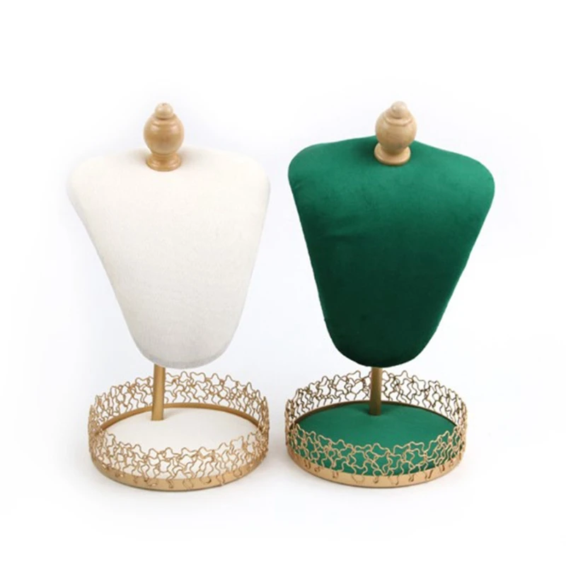 Модный портрет шеи ювелирных изделий стенд металлический колье из фланелевой