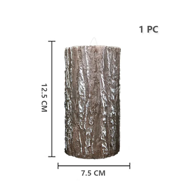 Size 75 x 125mm Беспламенная Электронная свеча сосновый ночник в форме парафин СВЕТОДИОДНЫЙ свеча восковая свеча для вечерние рождественские украшения для дома и свадьбы - Цвет: Size 75 x 125mm