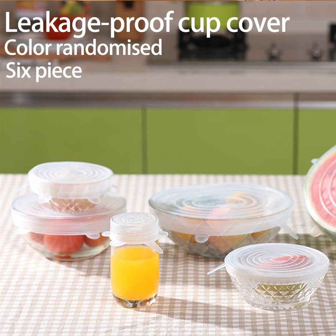 6 шт. многоразовая эластичная крышка для упаковки пищевых продуктов силиконовая