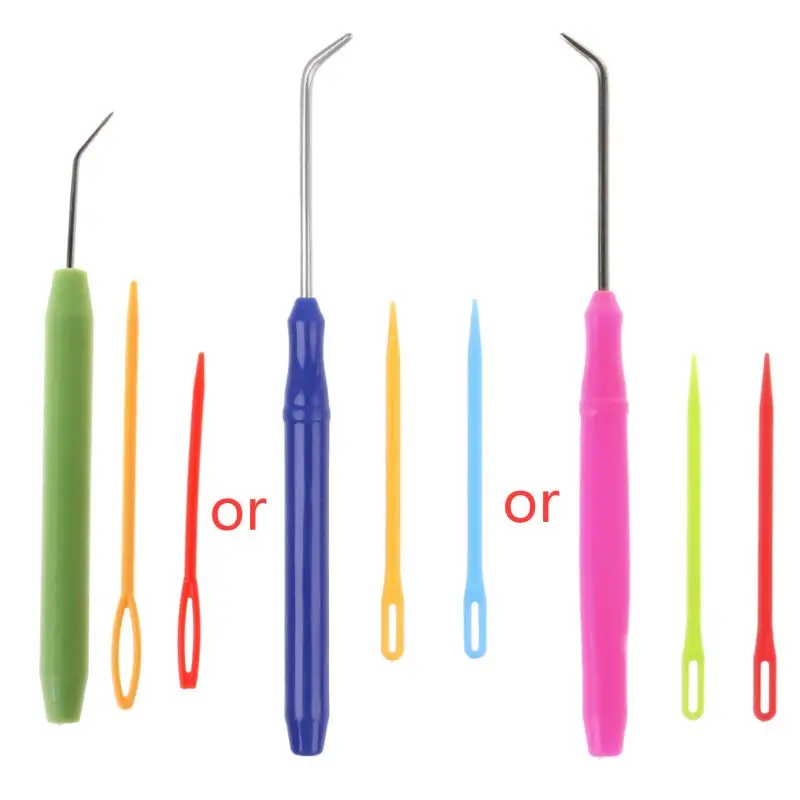 Игла + вязальный крючок Набор для вязальщицы и ткацкого станка 1 комплект новый L4MF