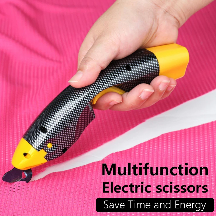 1 Set Electric Scissors Cutting Sewing Tool Leather Fiberglass Carpet Cutter Power Cutter Household Scissors US/EU Plug