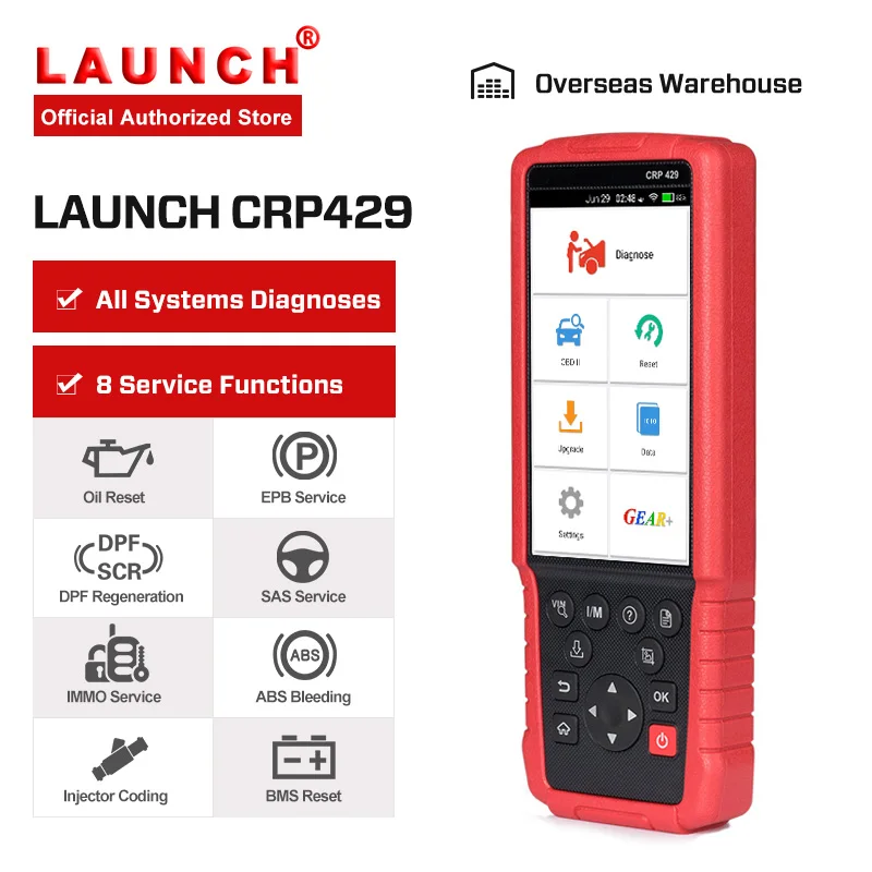 Launch CRP429 автомобильный диагностический инструмент Автомобильный сканер все системы тест Авто сканирование инструменты Автосканер Диагностика PK CRP429C MK808