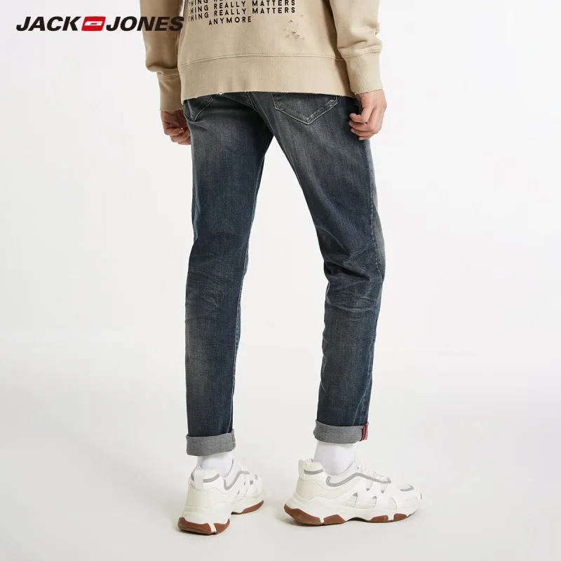 JackJones осенние мужские удобные хлопковые эластичные повседневные узкие джинсы