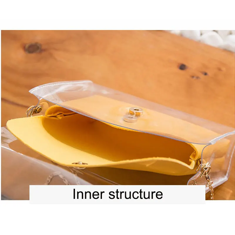 Сумки для женщин 2020 прозрачная цепочка через плечо сумка клатч женский