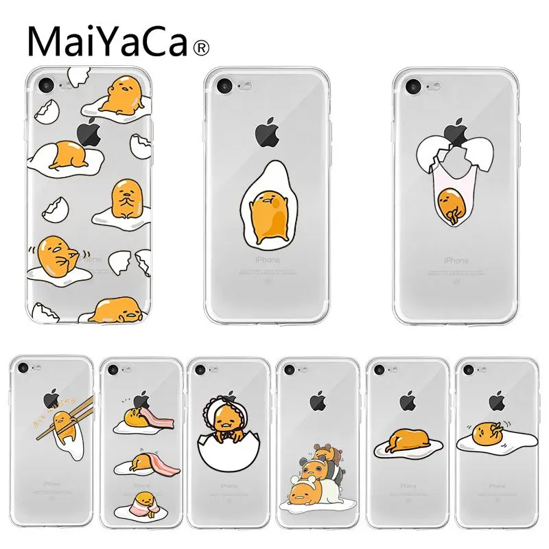 MaiYaCa Милый Гудетама ленивый яйцо мобильный чехол для iPhone X XS MAX 6 6s 7 7plus 8 8Plus 5 5S SE XR 11 pro max