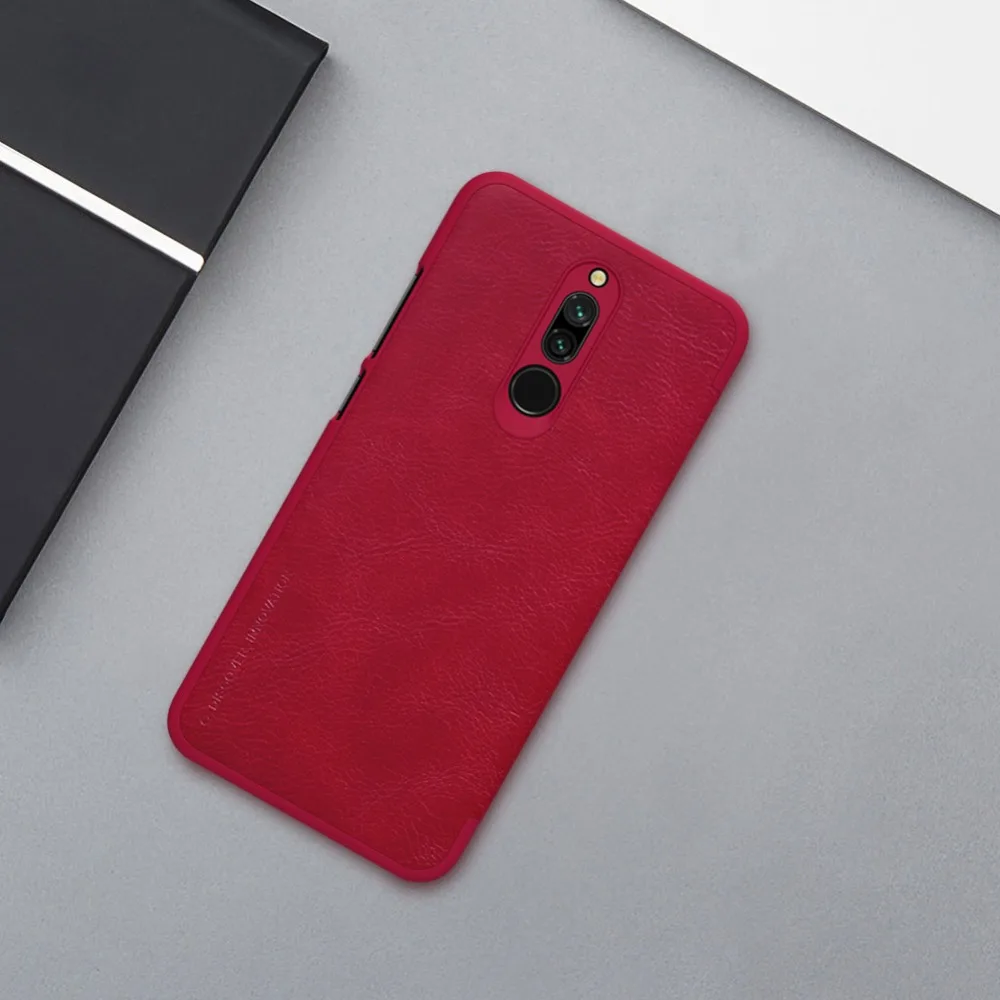 Flip Cover For Xiaomi Redmi 8 Case Original NILLKIN QIN Leather Cover For Xiaomi Redmi 8 Case with Card Pocket Book Bags