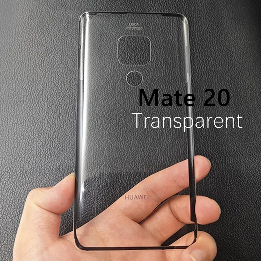 Для huawei mate 20 Pro крышка для батареи Задняя стеклянная панель Задняя Дверь Корпус чехол для huawei mate 20 Lite Крышка для батареи mate 20 окно - Цвет: Mate 20 Transparent