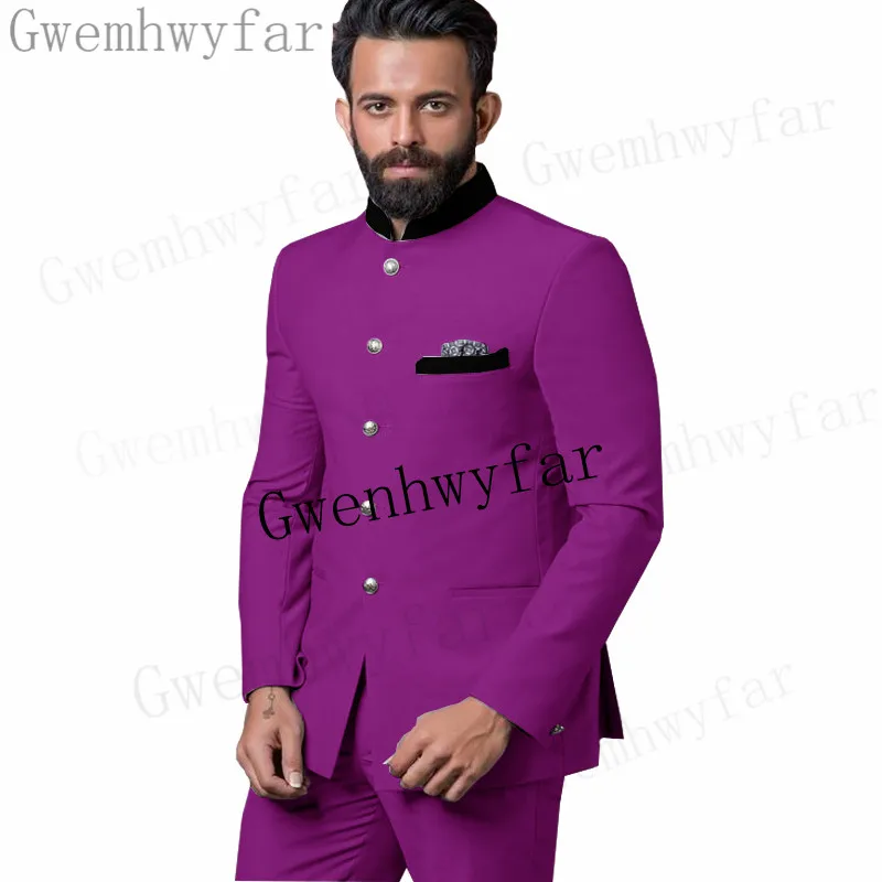 

Мужской повседневный костюм Gwenhwyfar, облегающий смокинг из 2 предметов, Мужская одежда для портных, для выпускного вечера, мужские костюмы, блейзер terno, мужская куртка + брюки