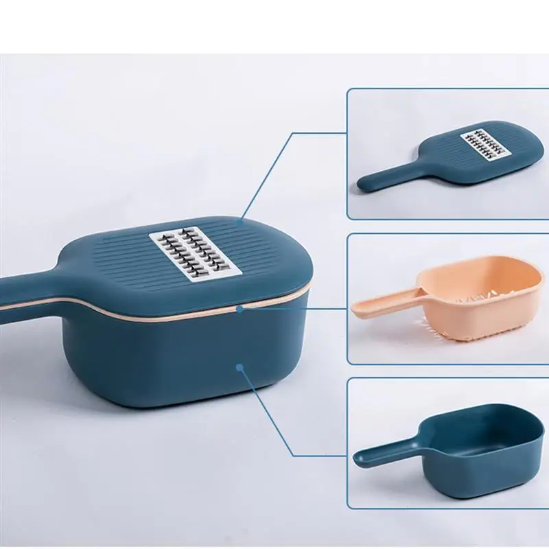 Набор для нарезки овощей креативный многофункциональный прибор 8 в 1 дуршлага