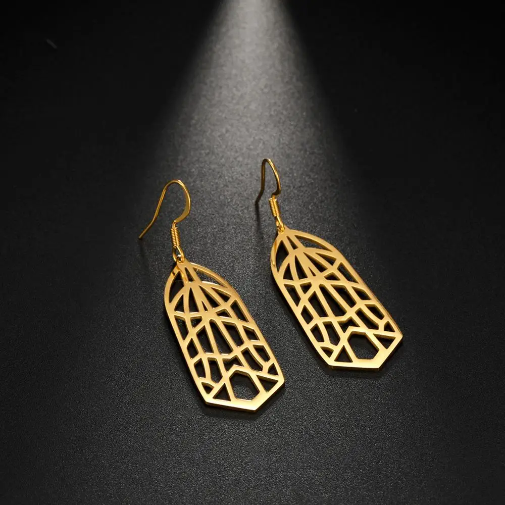 Женские серьги из нержавеющей стали LIKGREAT винтажные геометрические овальные