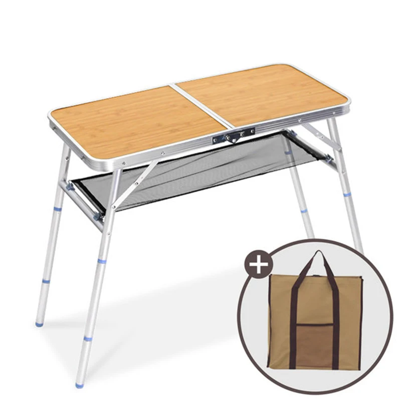 

New Outdoor Camping Folding Table Aluminum Alloy Portable Picnic Table Barbecue Table Height Adjustable Portable Bag