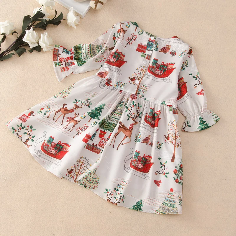 Платье для маленьких девочек Детские Платья с цветочным рисунком Хлопковое