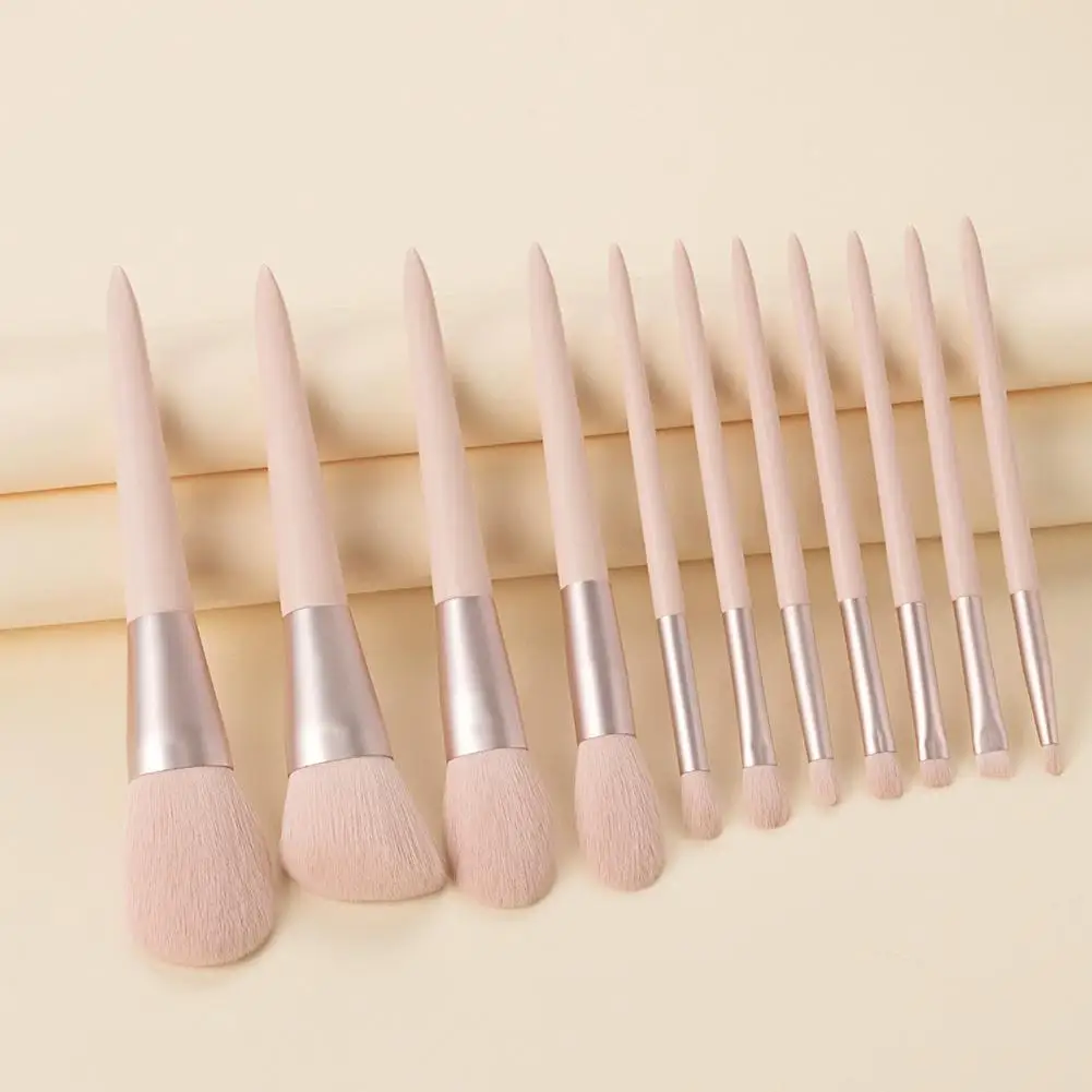 

11Pcs Makeup Brush Tool Set Makeup Powder Eye Shadow Tool Blush Kit Liquid Makeup Mixed Foundation Beauty A2O1