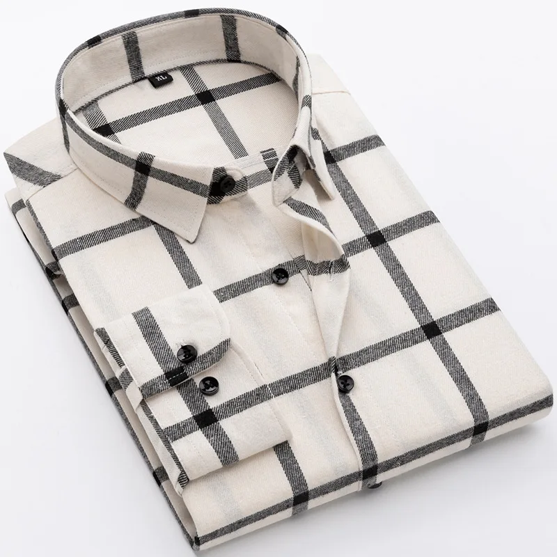 

Quality New Arrival 2020 Men's Shirt Fashion Men Long Sleeved Plaid Man Shirt Male Slim Fit Soft Comfortable Brand Clothing