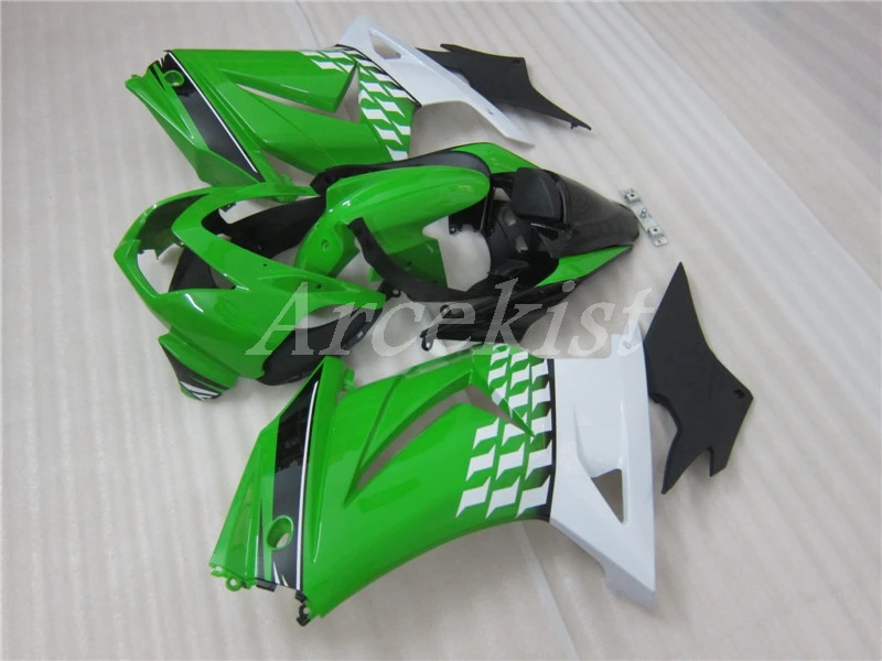

НОВЫЕ комплекты обтекателей из АБС-пластика, подходят для kawasaki Ninja 250R ex250 zx250r 2008 2009 2010 2011 08 09 10 11 12, зеленый и белый