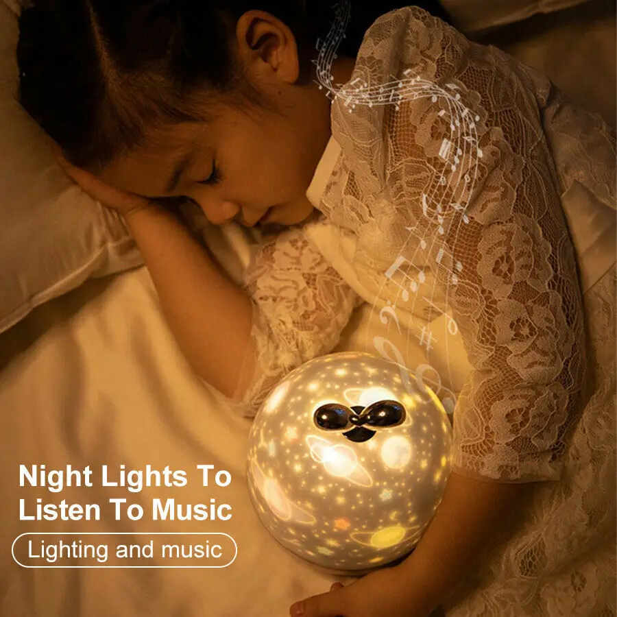 

LED PC ABS USB Starry Sky Projector Night Light Rotate Universe Flashing Star Kids Gift for Living Bedroom Room Dormitory