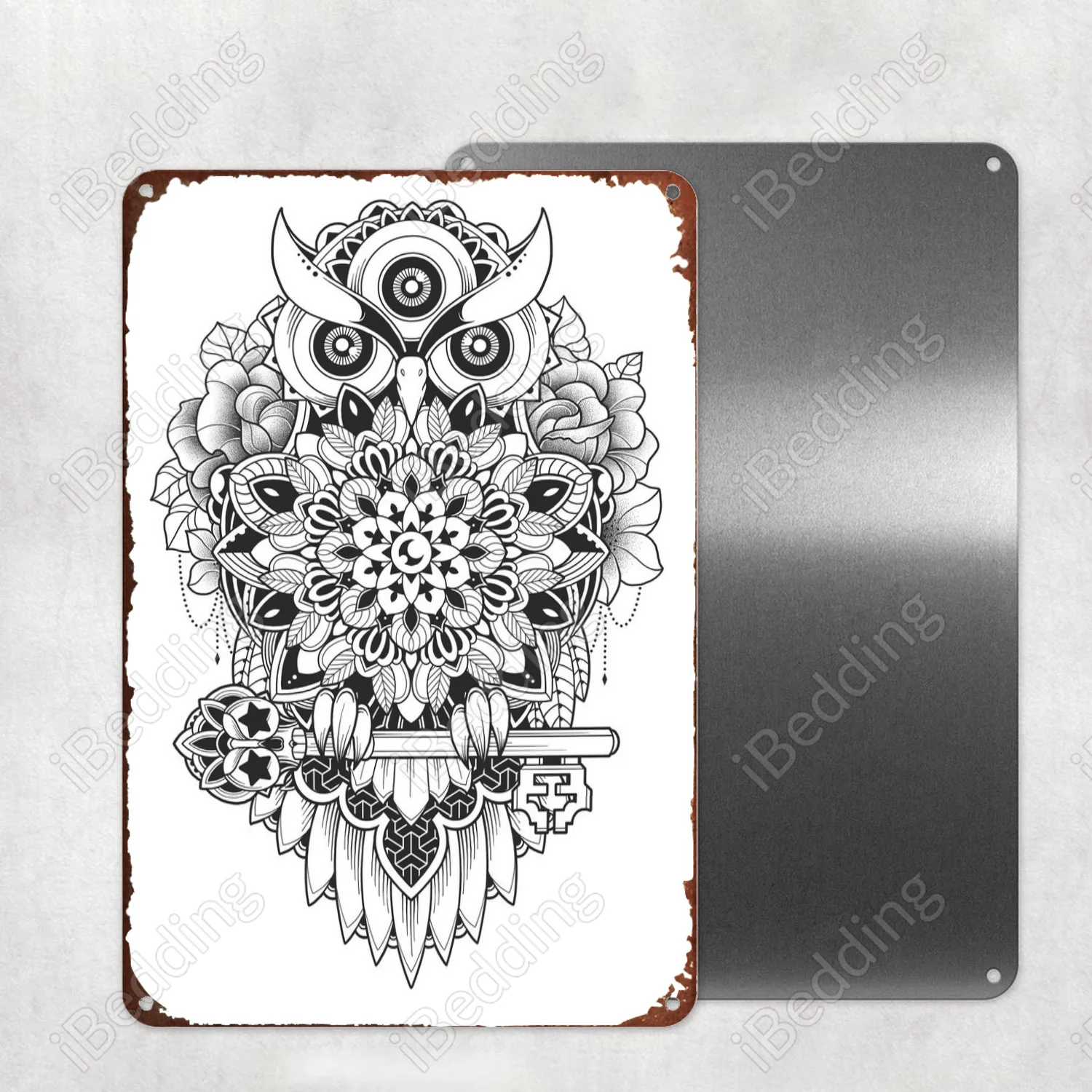 

Птица мудрости, искусственная металлическая планшетофон для бара, паба, клуба, Настенный декор, железная живопись, декоративная пластина ...