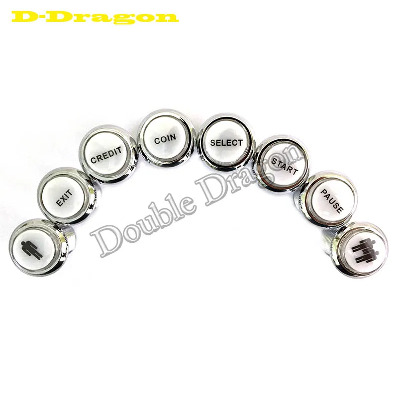 Хромированная аркадная кнопка с посеребренным покрытием и микро переключателем