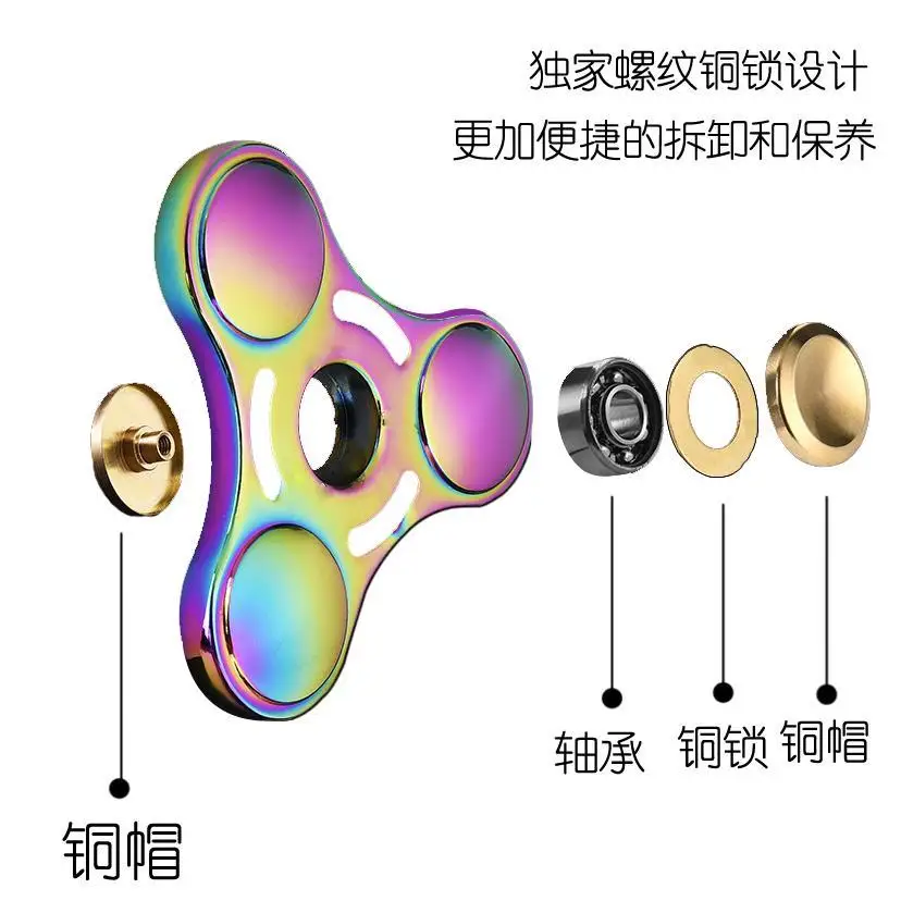 

Fingertip Gyro UFO Adult Decompression toys Artifact Alloy Toy Colorful Magic Finger Rotating Toy