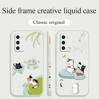 simple fresh in summer phone case for huawei p40 p40lite p30 p20 mate 40 40pro 30 20 pro lite p smart 2021 y7a silicone cover
